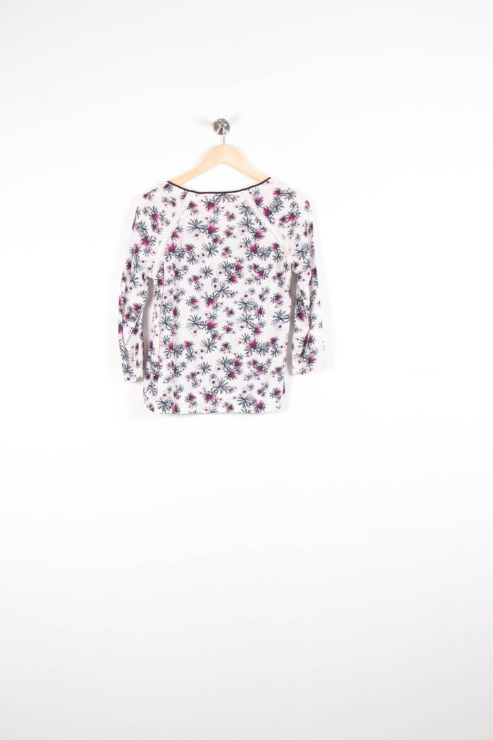 Blouse Blanche et Rose - Taille S/36 de la marque Maje | PARAD82813 - Vendu par Paradigme - Image 4