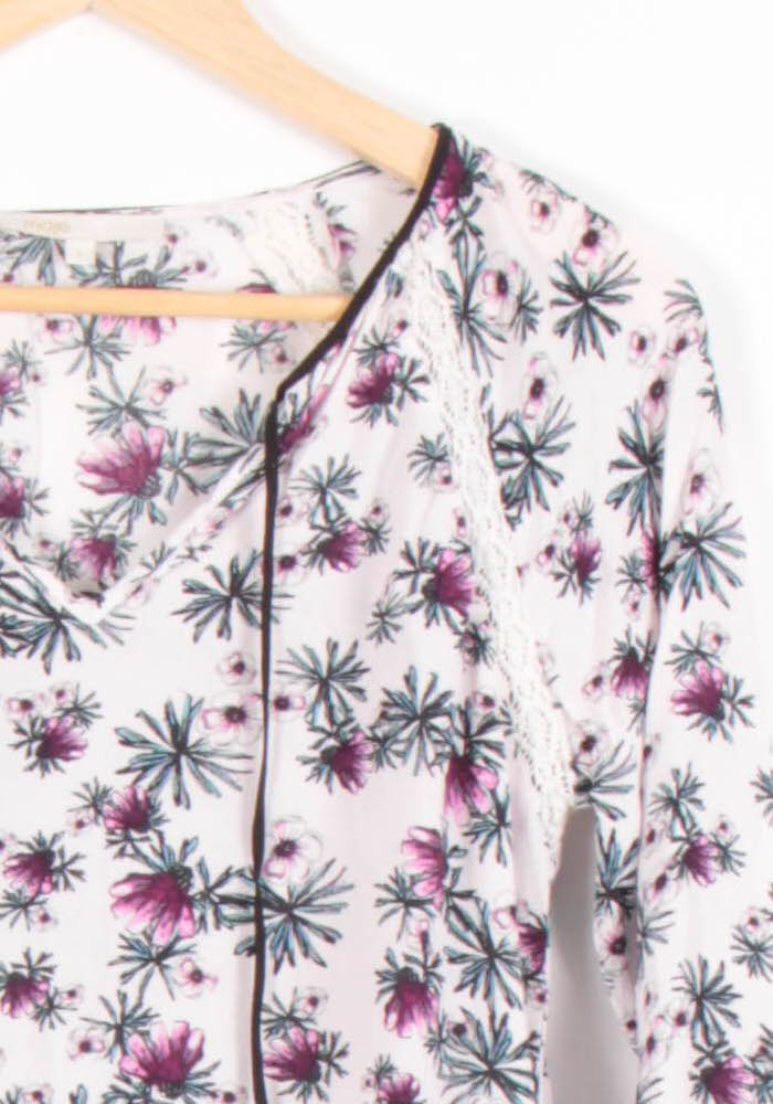 Blouse Blanche et Rose - Taille S/36 de la marque Maje | PARAD82813 - Vendu par Paradigme - Image 3