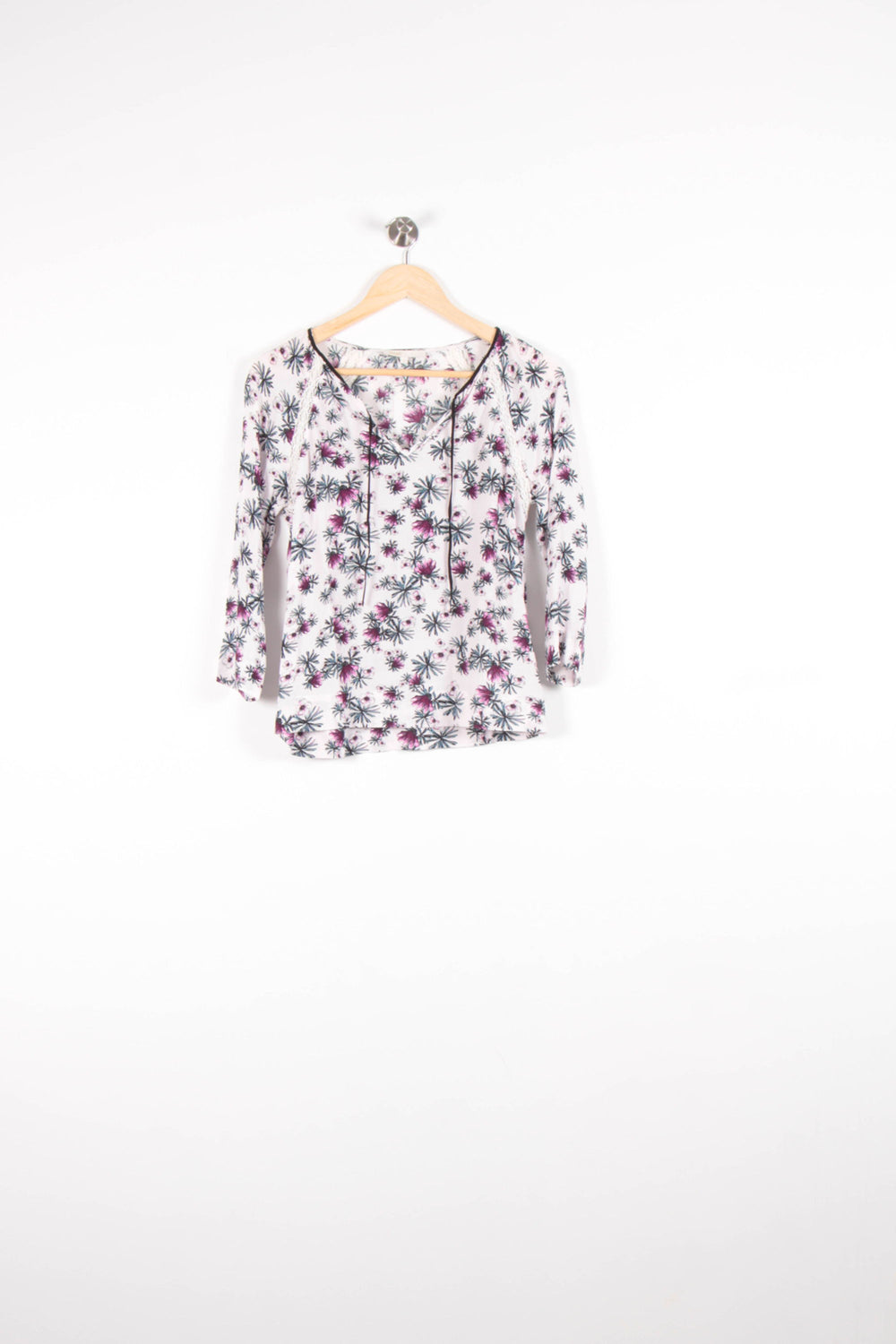 Blouse Blanche et Rose - Taille S/36 de la marque Maje | PARAD82813 - Vendu par Paradigme - Image 2