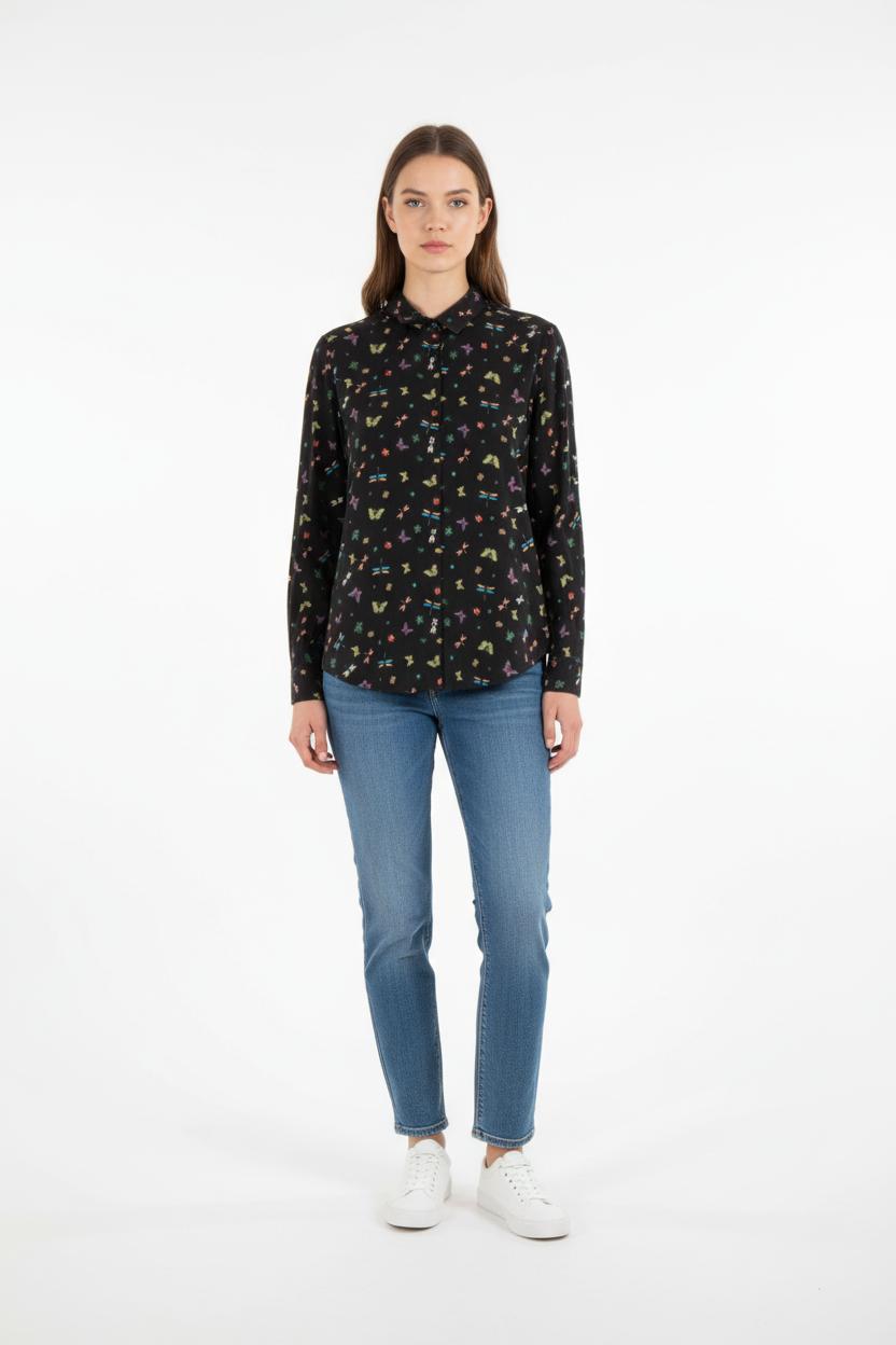 Chemise Noire et Multicolore - Taille XS/34 de la marque The Kooples | PARAD82814 - Vendu par Paradigme - Image 1