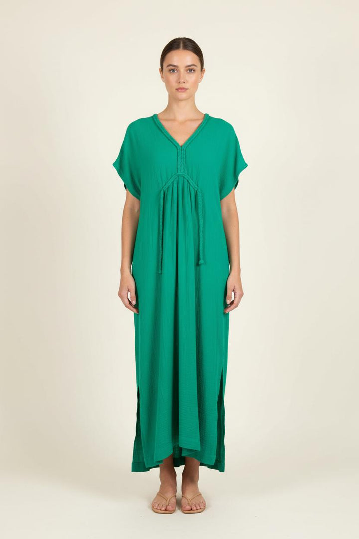 Robe Longue Verte - Taille XL/42 de la marque La Fée Maraboutée | PARAD82830 - Vendu par Paradigme - Image 1