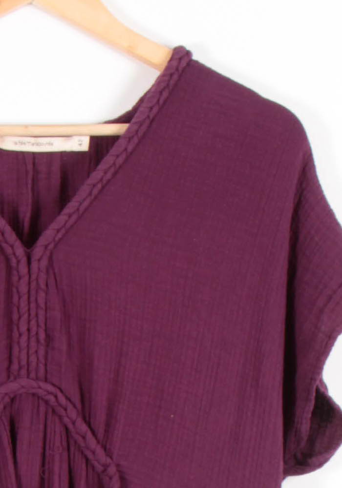 Robe Longue Violette - Taille XL/42 de la marque La Fée Maraboutée | PARAD82831 - Vendu par Paradigme - Image 3