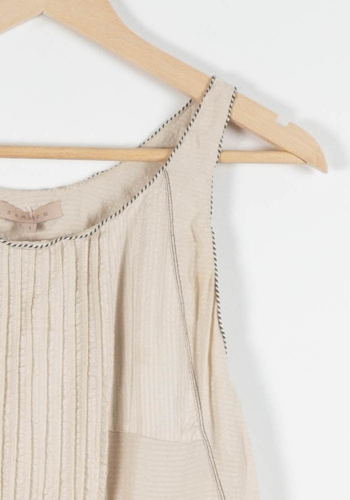 Robe Sans Manches Beige - Taille S/36 de la marque Sandro | PARAD82838 - Vendu par Paradigme - Image 3