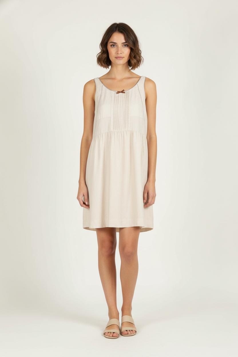 Robe Sans Manches Beige - Taille S/36 de la marque Sandro | PARAD82838 - Vendu par Paradigme - Image 1