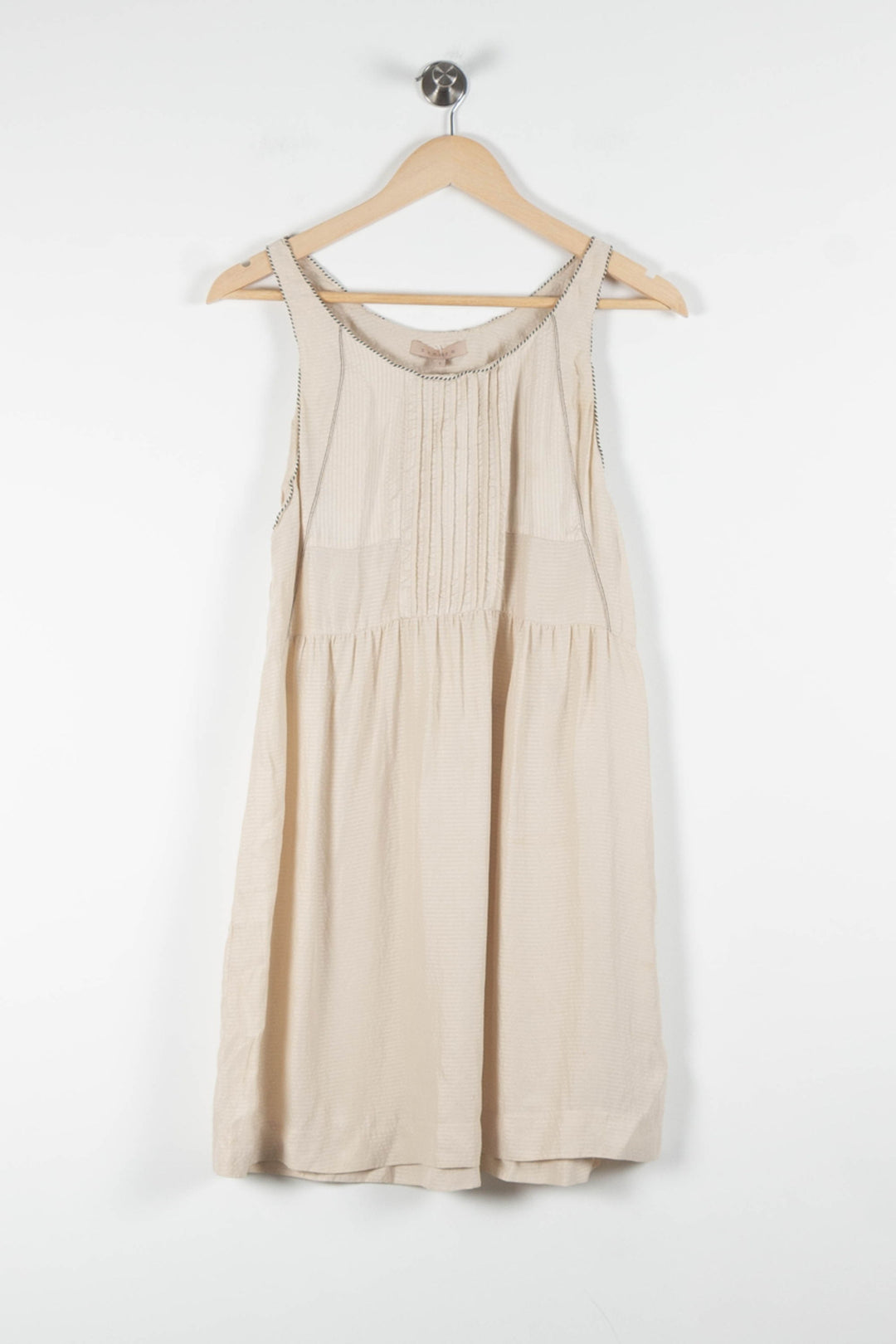 Robe Sans Manches Beige - Taille S/36 de la marque Sandro | PARAD82838 - Vendu par Paradigme - Image 2
