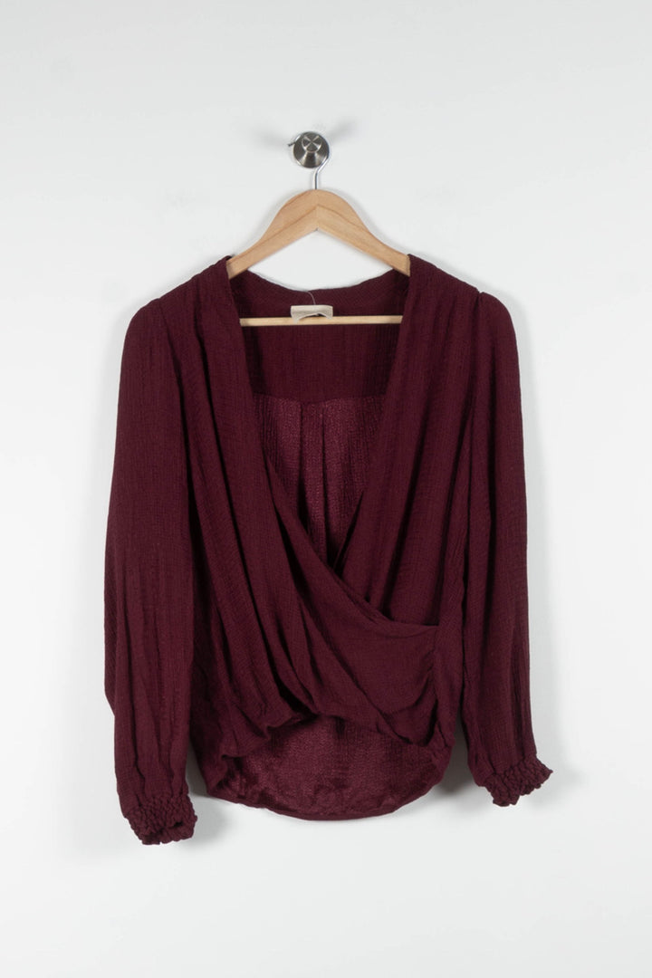 Blouse Bordeaux - Taille S/36 de la marque Sézane | PARAD82840 - Vendu par Paradigme - Image 2