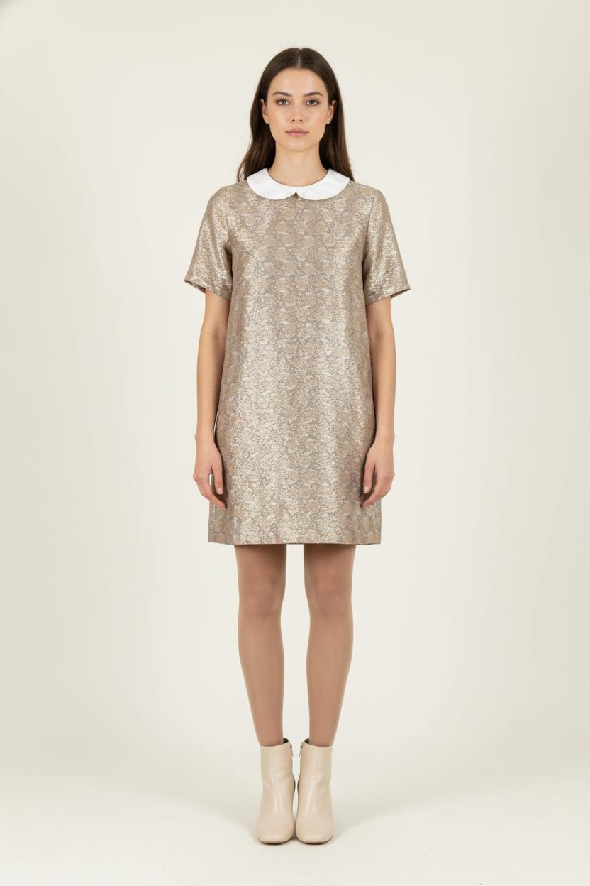 Robe Courte Or et Blanche - Taille M/38 de la marque Paul & Joe Sister | PARAD82841 - Vendu par Paradigme - Image 1