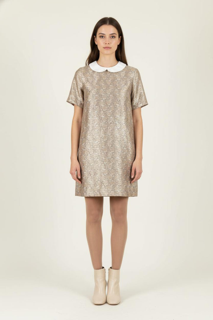 Robe Courte Or et Blanche - Taille M/38 de la marque Paul & Joe Sister | PARAD82841 - Vendu par Paradigme - Image 1