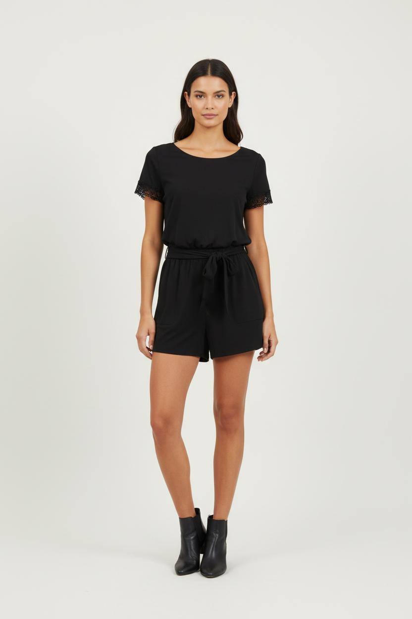 Combishort Noir - Taille M/38 de la marque Sézane | PARAD82847 - Vendu par Paradigme - Image 1