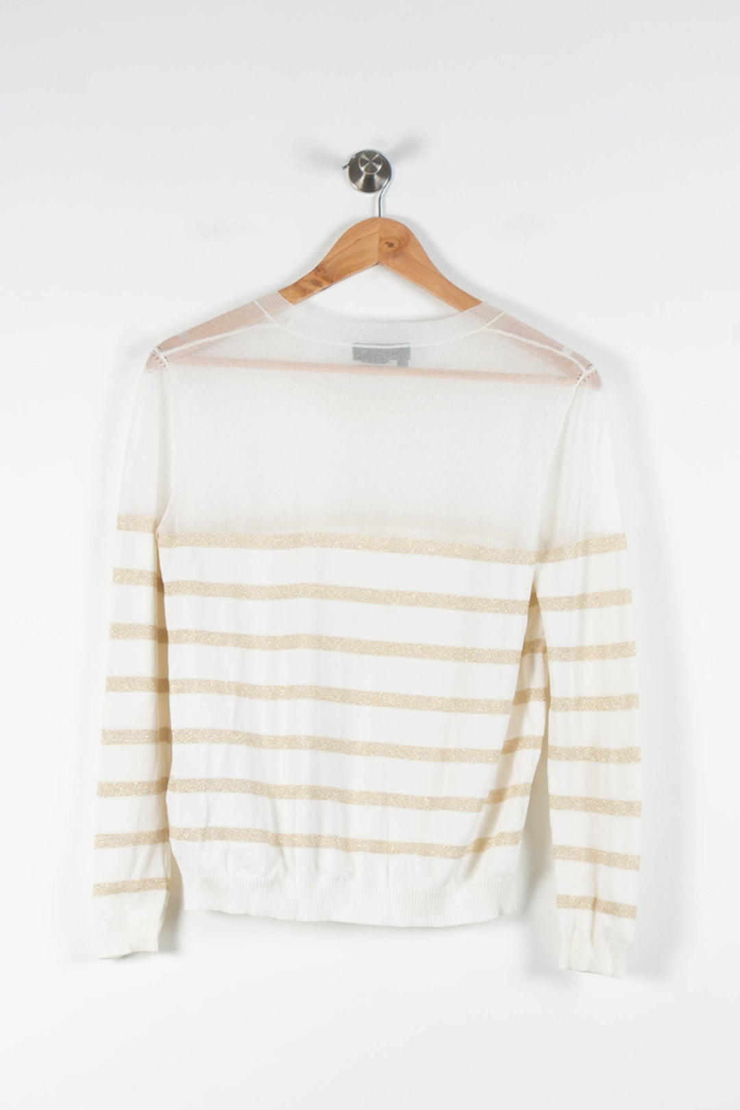 Pull Blanc et Or - Taille M/38 de la marque The Kooples | PARAD82853 - Vendu par Paradigme - Image 4