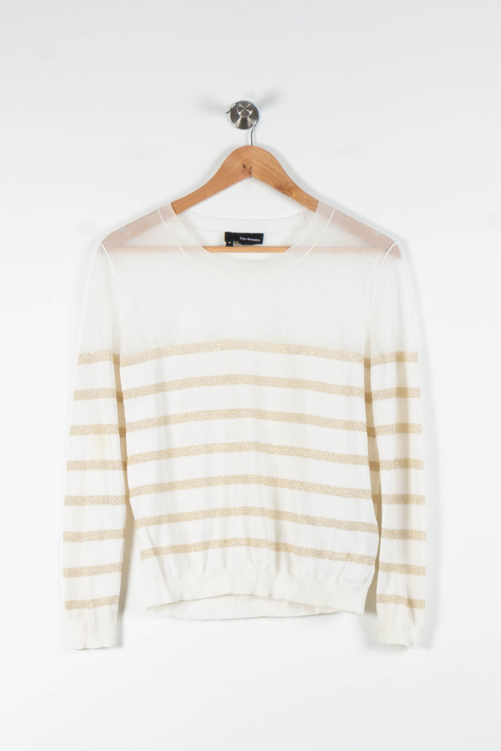 Pull Blanc et Or - Taille M/38 de la marque The Kooples | PARAD82853 - Vendu par Paradigme - Image 2