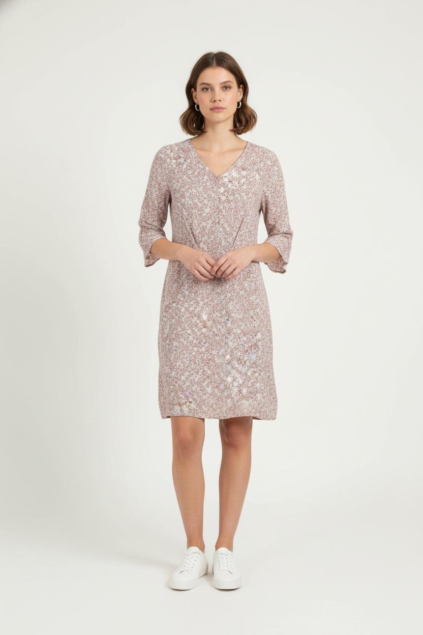 Robe Fleurie Blanche et Rose - Taille S/36 de la marque Tara Jarmon | PARAD82858 - Vendu par Paradigme - Image 1