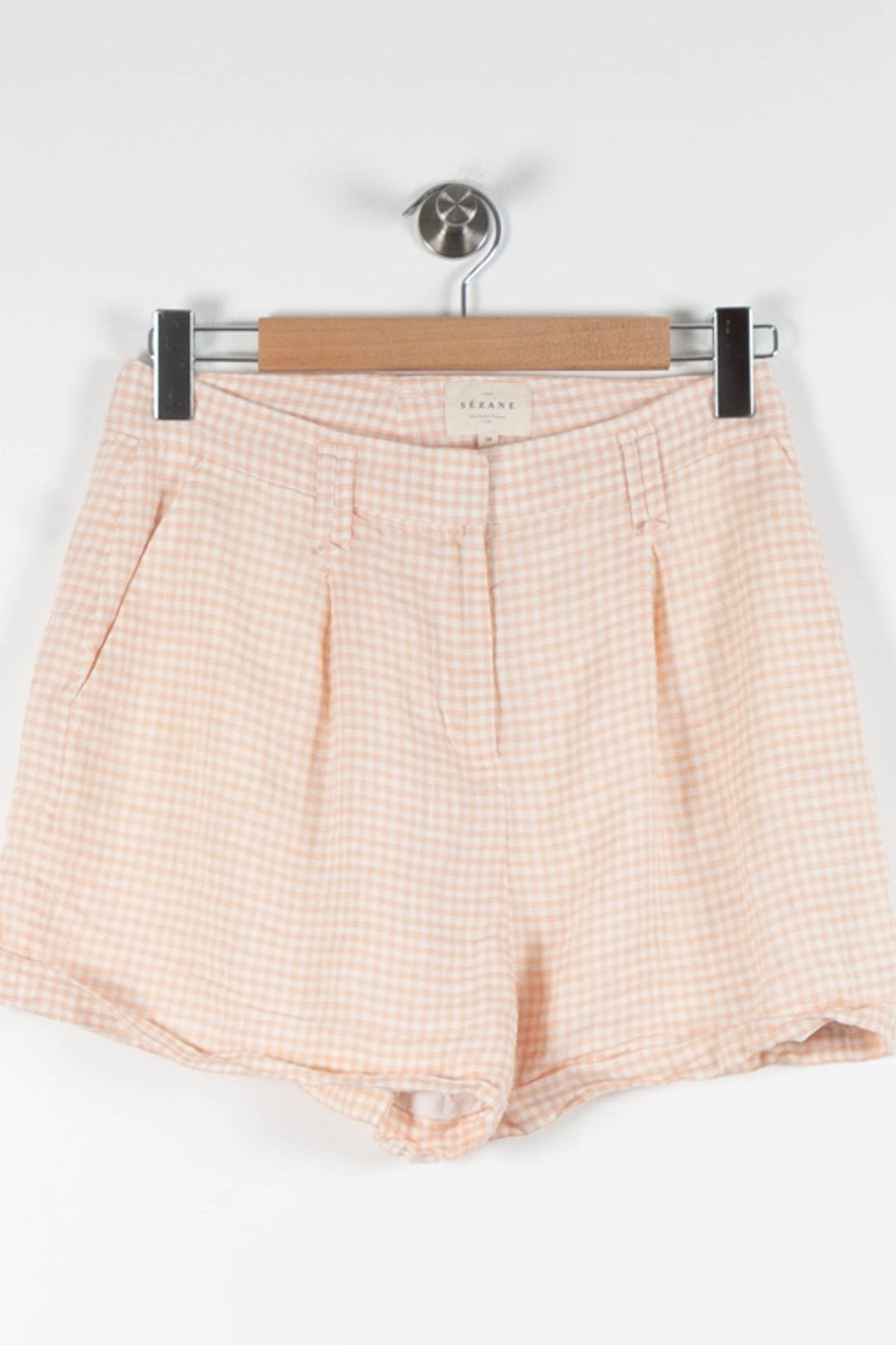 Short à Carreaux Rose et Blanc - Taille M/38 de la marque Sézane | PARAD82862 - Vendu par Paradigme - Image 2