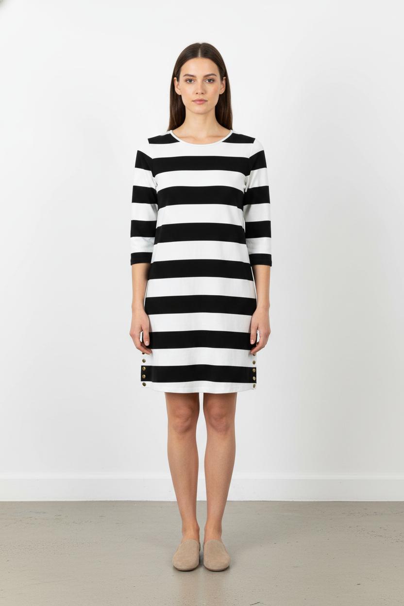 Robe Courte Noire et Blanche - Taille M/38 de la marque Sézane | PARAD82864 - Vendu par Paradigme - Image 1