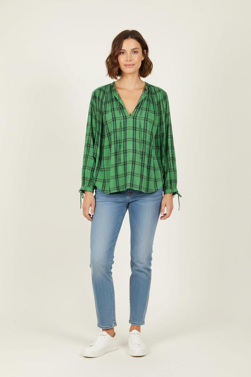 Blouse Verte et Noire - Taille M/38 de la marque Laurence Bras | PARAD82866 - Vendu par Paradigme - Image 1