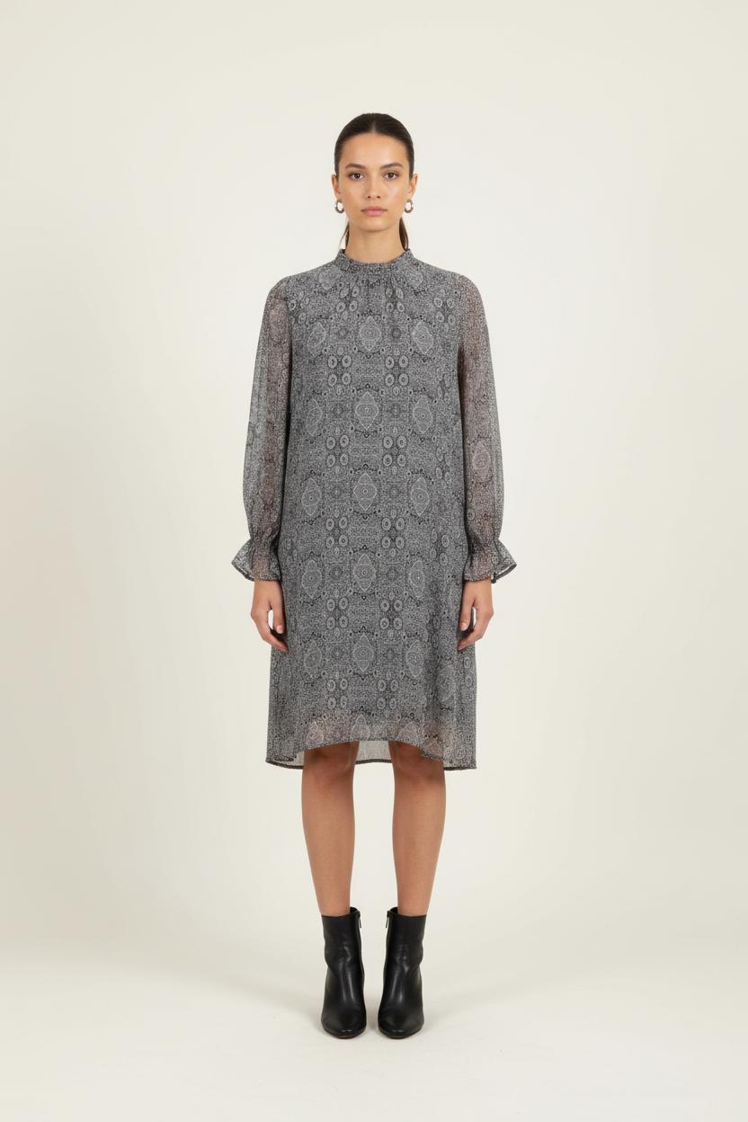 Robe Droite Grise - Taille S/36 de la marque IKKS | PARAD82868 - Vendu par Paradigme - Image 1