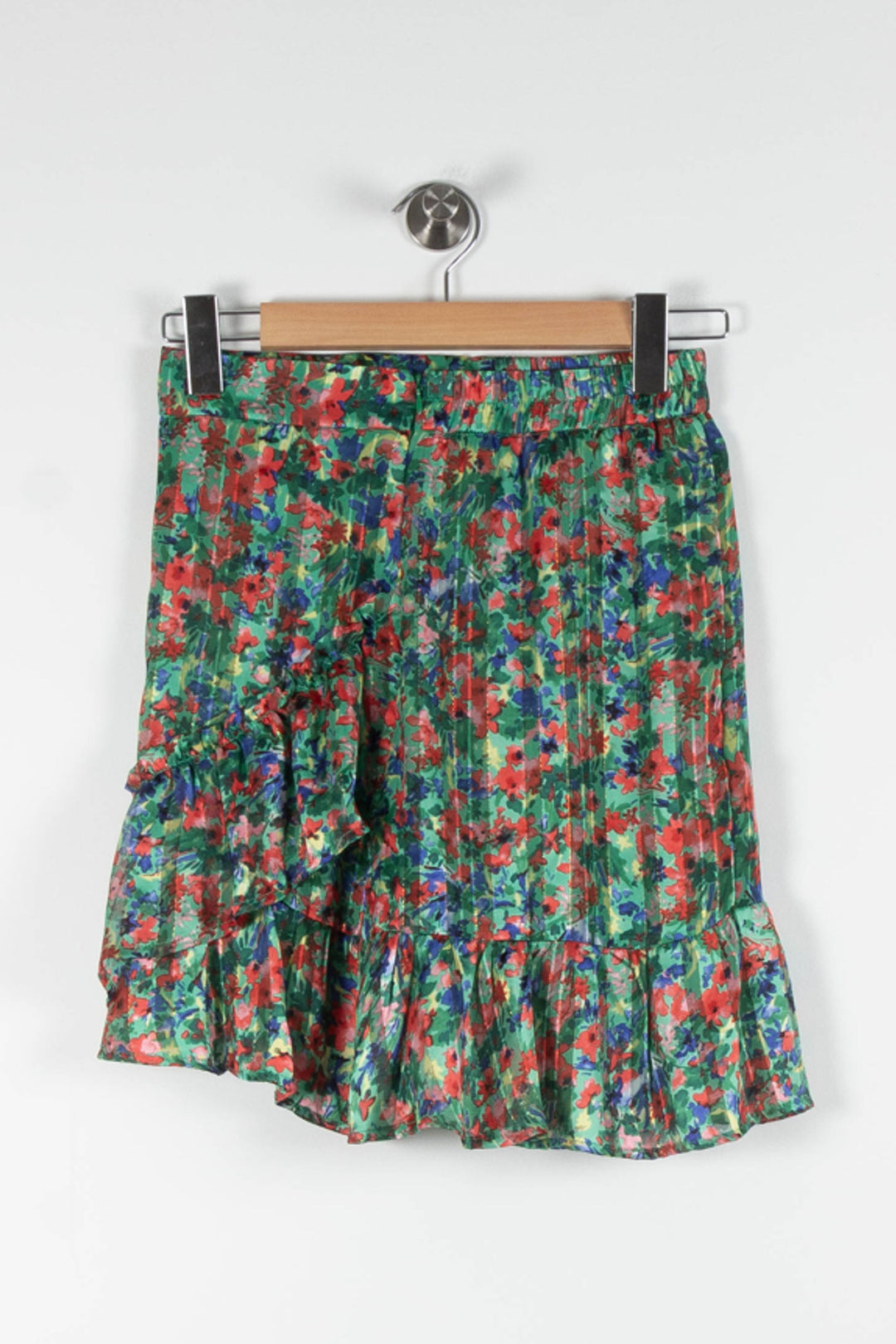 Jupe Volantée Verte et Rouge - Taille S/36 de la marque Grace & Mila | PARAD82871 - Vendu par Paradigme - Image 4