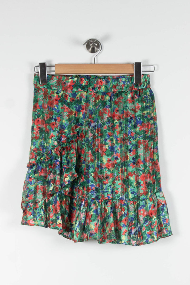 Jupe Volantée Verte et Rouge - Taille S/36 de la marque Grace & Mila | PARAD82871 - Vendu par Paradigme - Image 4