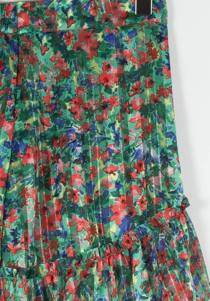 Jupe Volantée Verte et Rouge - Taille S/36 de la marque Grace & Mila | PARAD82871 - Vendu par Paradigme - Image 3