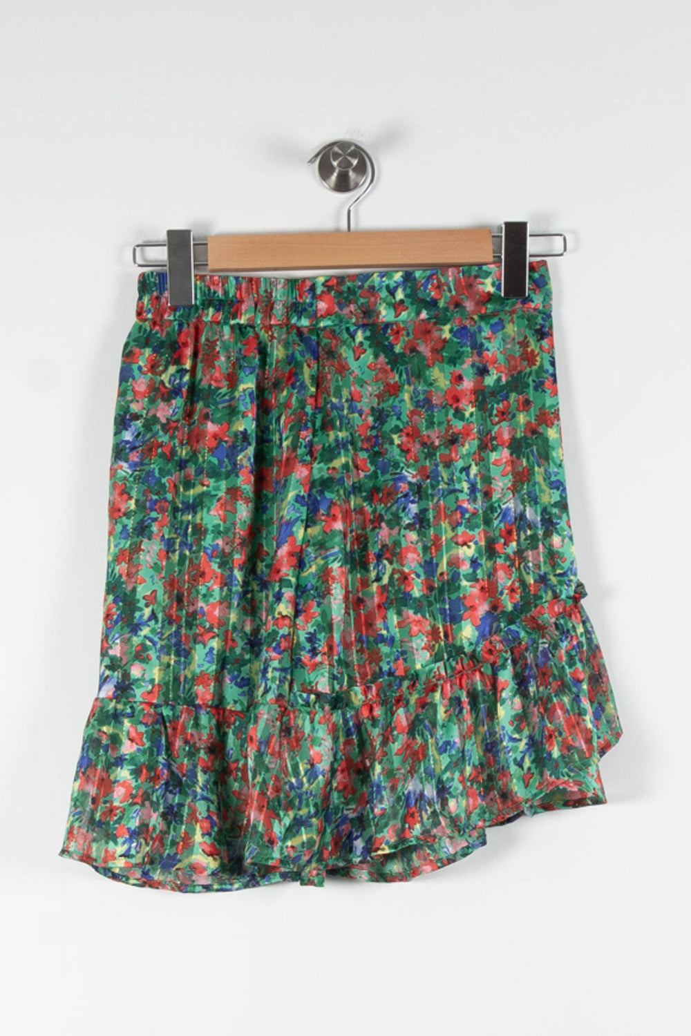 Jupe Volantée Verte et Rouge - Taille S/36 de la marque Grace & Mila | PARAD82871 - Vendu par Paradigme - Image 2