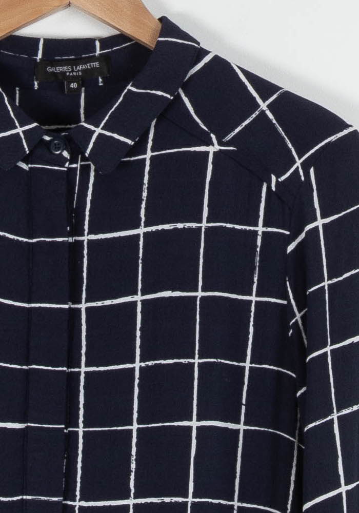 Robe Courte Bleu et Blanc - Taille L/40 de la marque Caroll | PARAD82880 - Vendu par Paradigme - Image 3