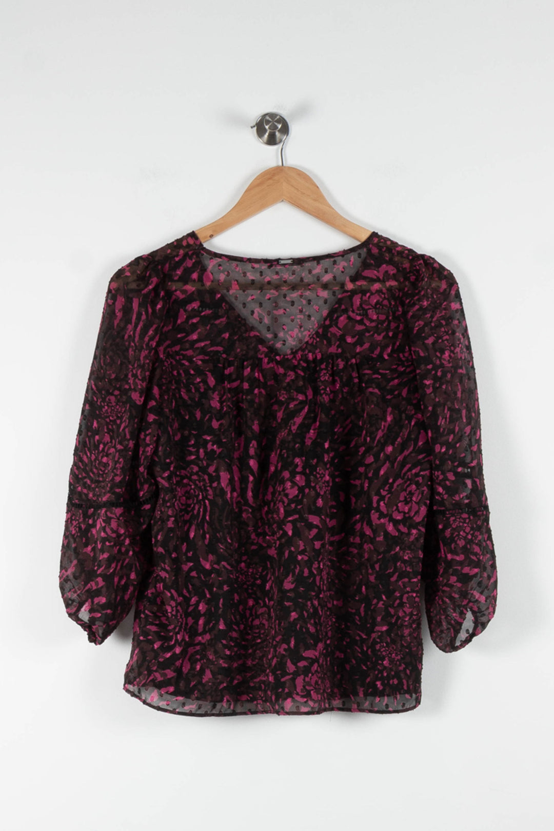 Blouse Violette et Noire - Taille XS/34 de la marque IKKS | PARAD82886 - Vendu par Paradigme - Image 4