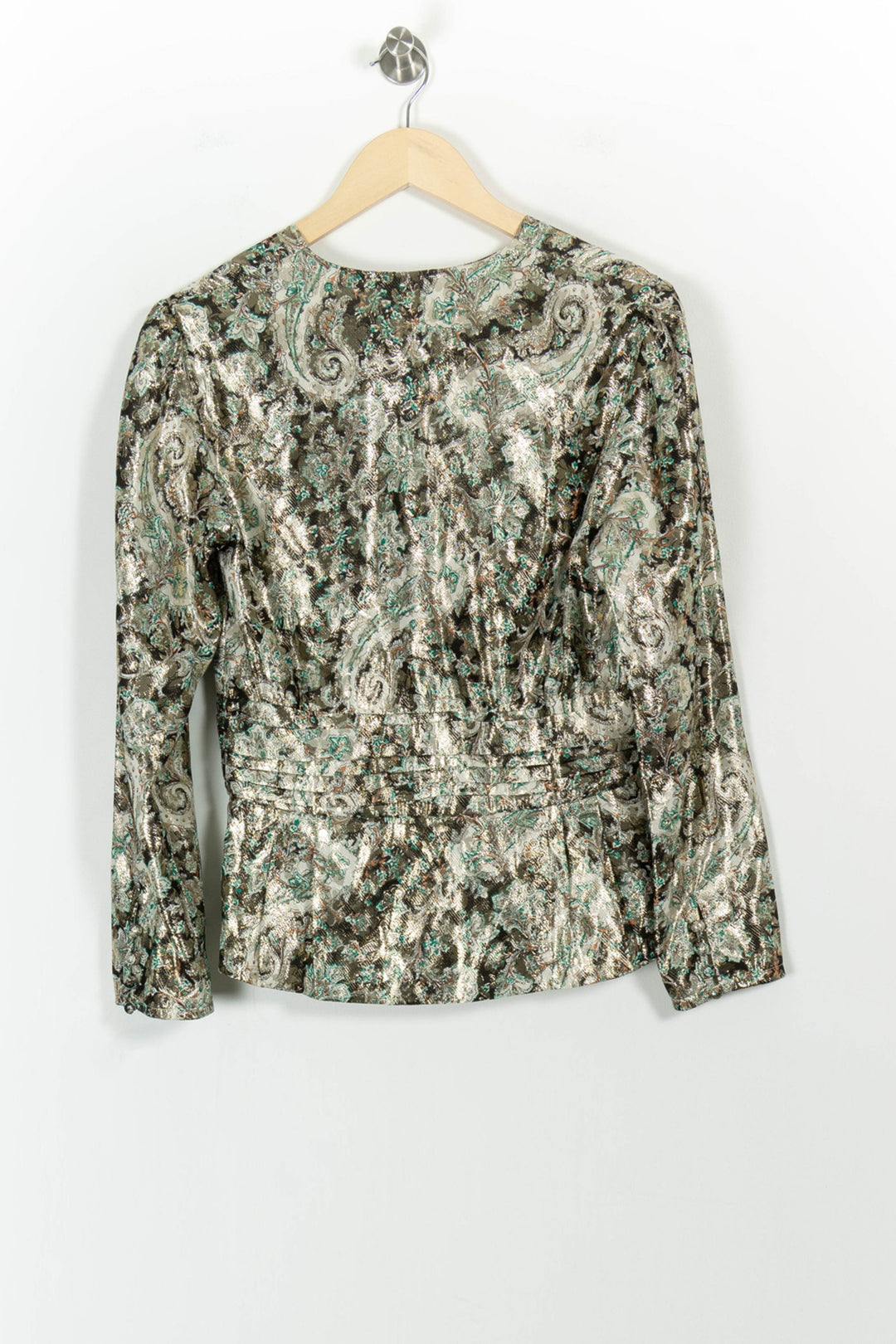 Blouse Or et Vert - Taille L/40 de la marque Sandro | PARAD82904 - Vendu par Paradigme - Image 4