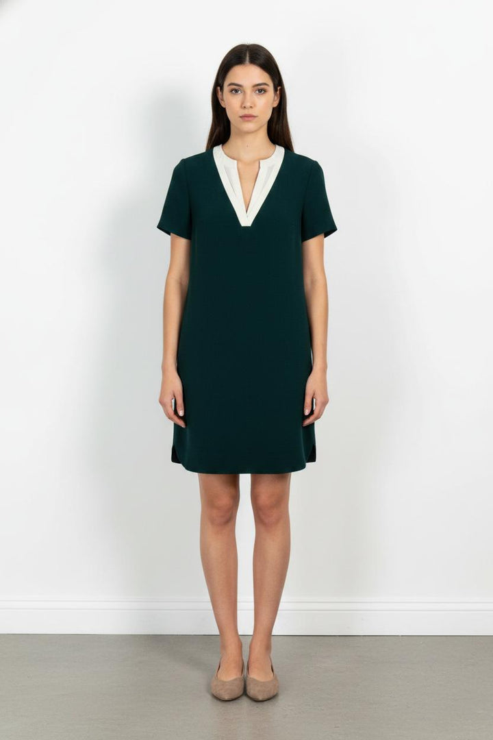 Robe Courte Verte et Blanche - Taille M/38 de la marque Sandro | PARAD82907 - Vendu par Paradigme - Image 1