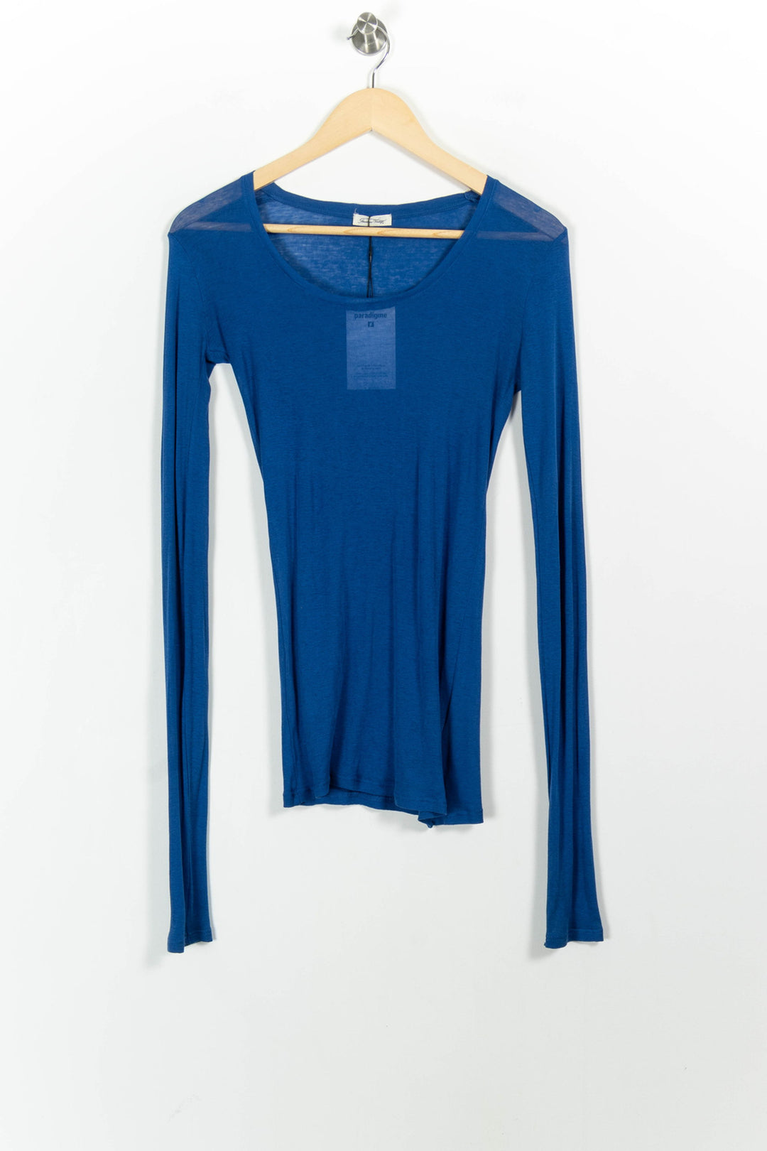 T-shirt Manches Longues Bleu - Taille L/40 de la marque American Vintage | PARAD82915 - Vendu par Paradigme - Image 2