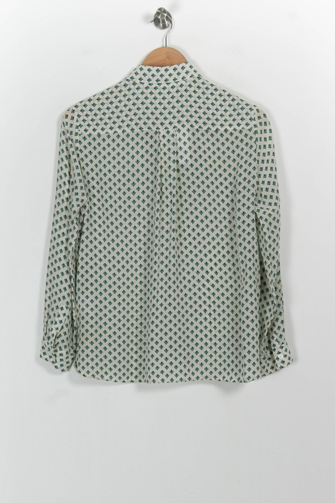 Chemise Blanche et Verte - Taille S/36 de la marque Gerard Darel | PARAD82933 - Vendu par Paradigme - Image 4