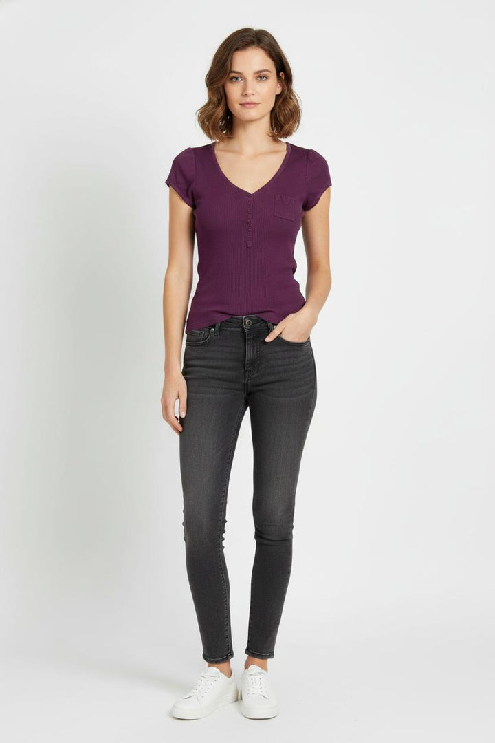 T-shirt Violet - Taille XS/34 de la marque Comptoir des Cotonniers | PARAD82967 - Vendu par Paradigme - Image 1