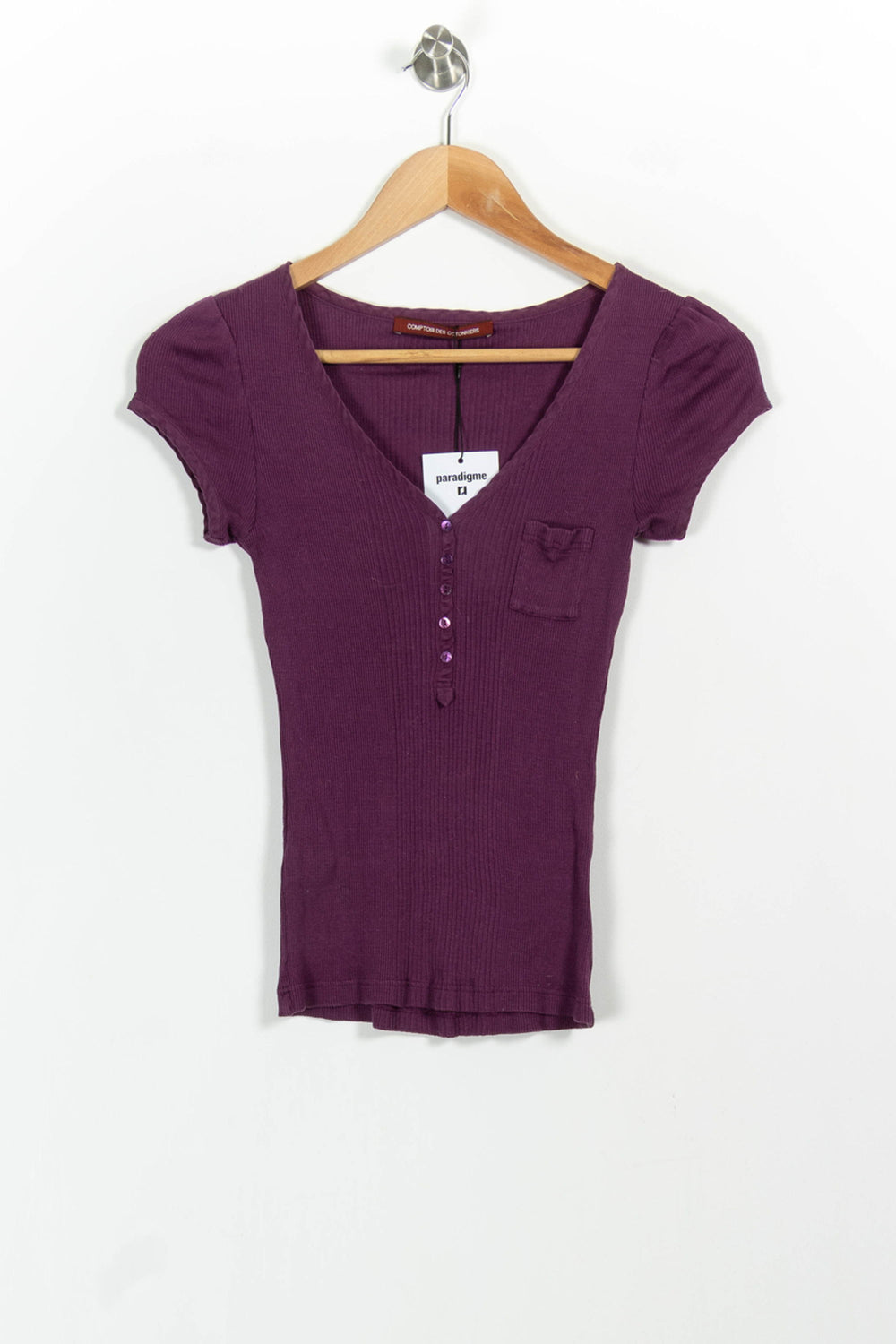 T-shirt Violet - Taille XS/34 de la marque Comptoir des Cotonniers | PARAD82967 - Vendu par Paradigme - Image 2