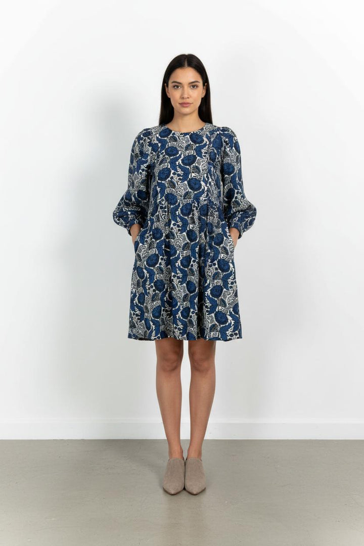 Robe Florale Bleue et Blanche - Taille S/36 de la marque Maison 123 | PARAD82975 - Vendu par Paradigme - Image 1