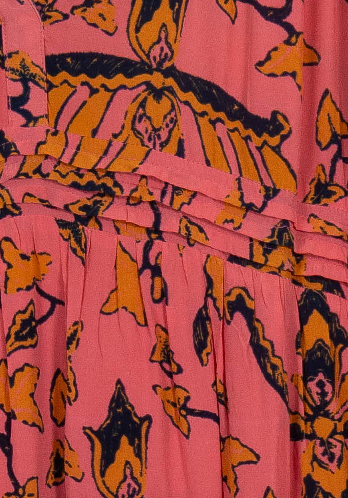 Robe Fluide Rose et Orange - Taille XS/34 de la marque ba&sh | PARAD82977 - Vendu par Paradigme - Image 3