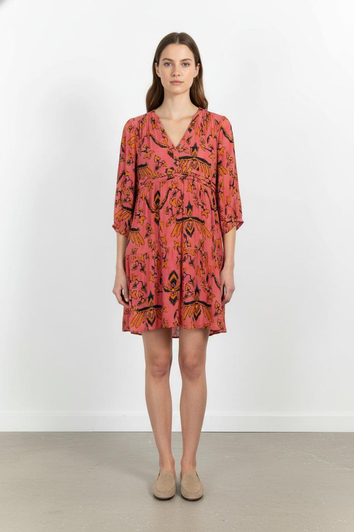 Robe Fluide Rose et Orange - Taille XS/34 de la marque ba&sh | PARAD82977 - Vendu par Paradigme - Image 1
