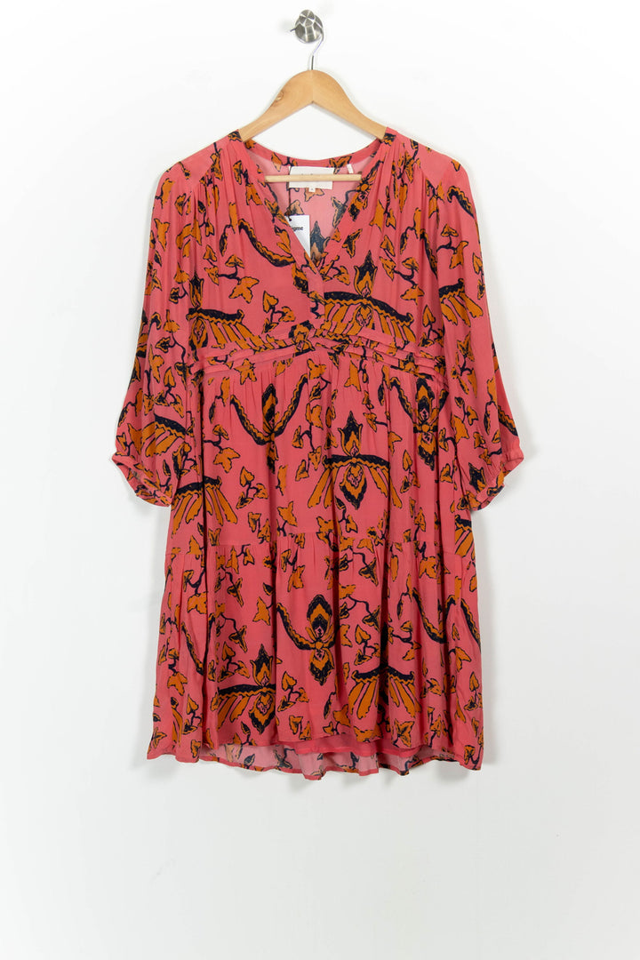 Robe Fluide Rose et Orange - Taille XS/34 de la marque ba&sh | PARAD82977 - Vendu par Paradigme - Image 2