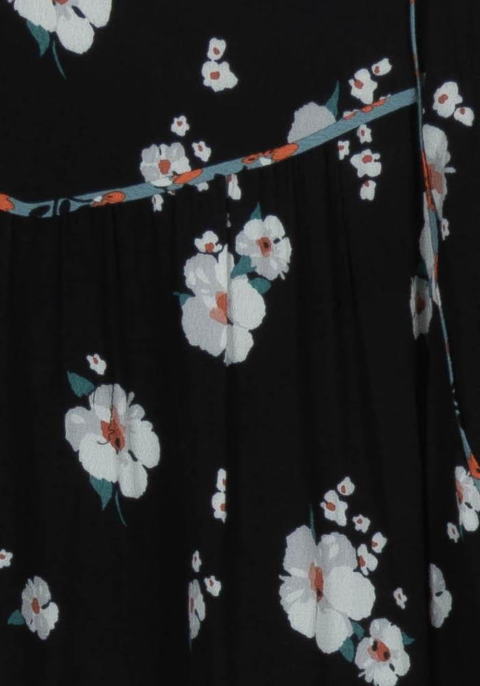 Robe Fleurie Noire et Blanche - Taille XS/34 de la marque ba&sh | PARAD82978 - Vendu par Paradigme - Image 3