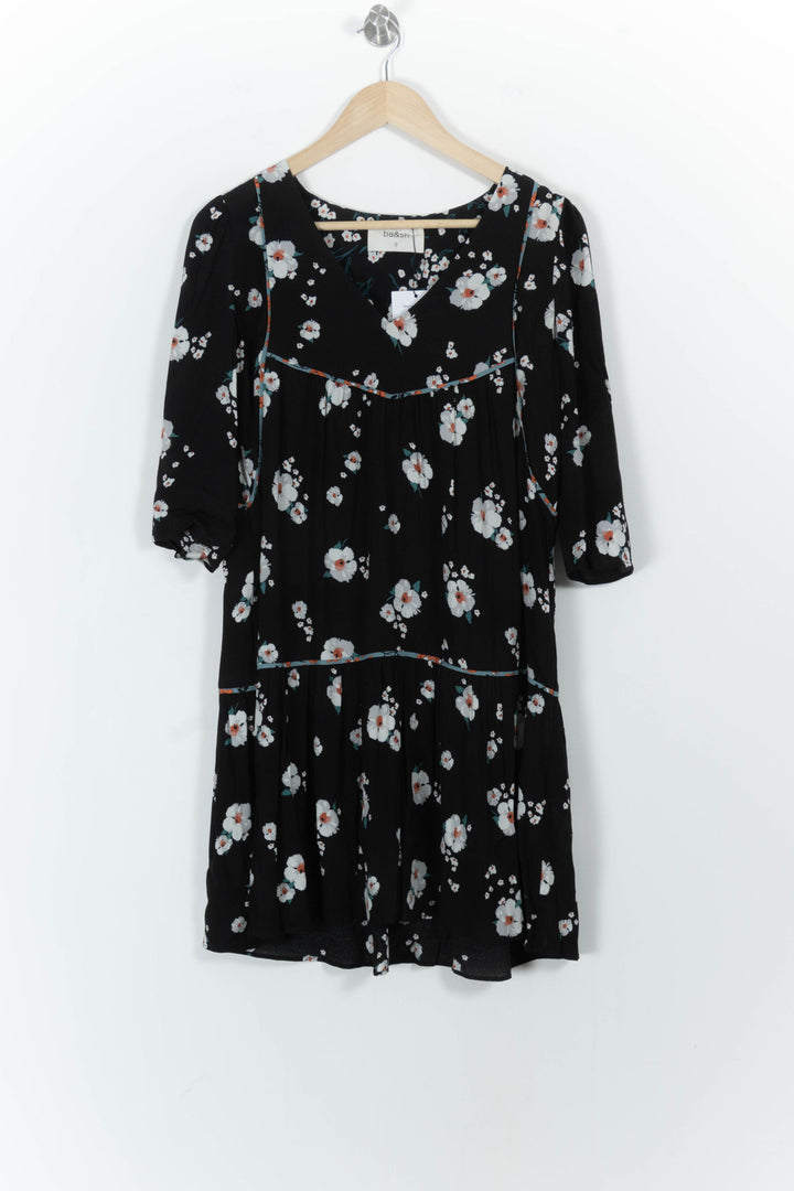 Robe Fleurie Noire et Blanche - Taille XS/34 de la marque ba&sh | PARAD82978 - Vendu par Paradigme - Image 2