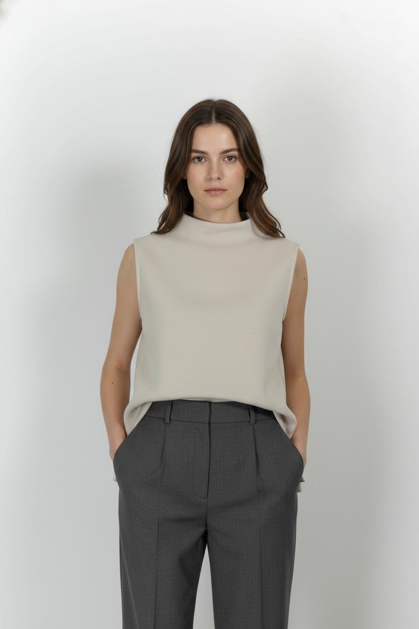Sweat Sans Manches Beige - Taille M/38 de la marque Max Mara | PARAD82981 - Vendu par Paradigme - Image 1