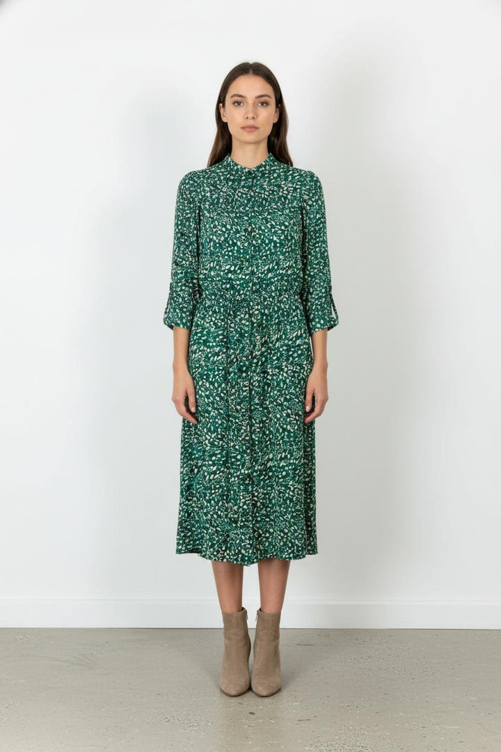 Robe Midi Verte et Blanche - Taille M/38 de la marque ba&sh | PARAD82990 - Vendu par Paradigme - Image 1