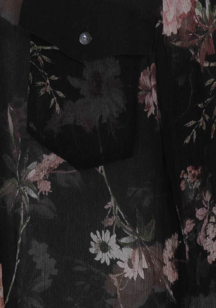 Chemise Noire et Rose - Taille S/36 de la marque The Kooples | PARAD82993 - Vendu par Paradigme - Image 3