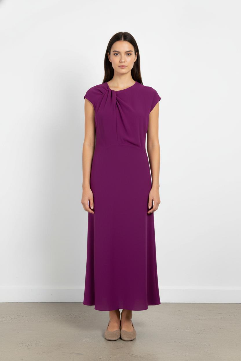 Robe Longue Violette - Taille L/40 de la marque Max Mara | PARAD82995 - Vendu par Paradigme - Image 1