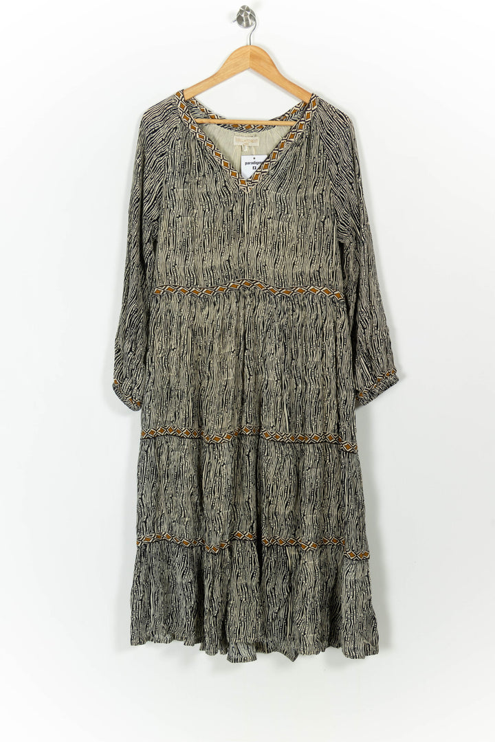 Robe Longue Noire et Beige - Taille S/36 de la marque Stella Forest | PARAD83006 - Vendu par Paradigme - Image 2