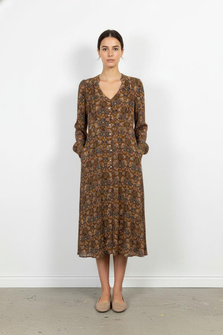 Robe Longue Marron - Taille M/38 de la marque Maison 123 | PARAD83010 - Vendu par Paradigme - Image 1