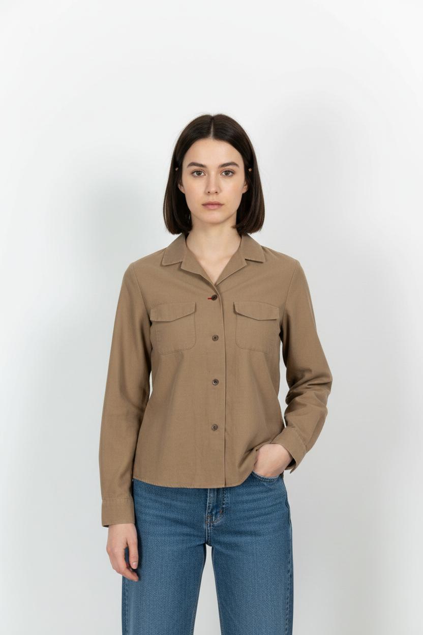 Chemise Marron - Taille S/36 de la marque Ines de la Fressange Paris | PARAD83016 - Vendu par Paradigme - Image 1