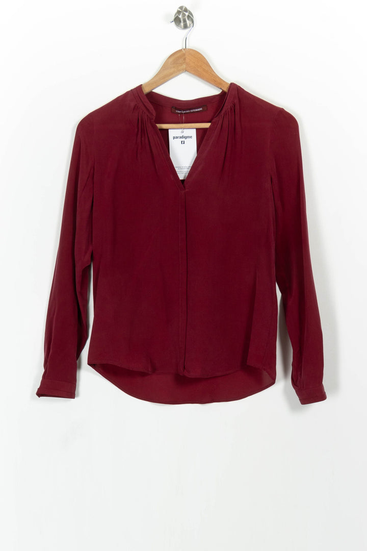 Blouse Bordeaux - Taille XS/34 de la marque Comptoir des Cotonniers | PARAD83018 - Vendu par Paradigme - Image 2