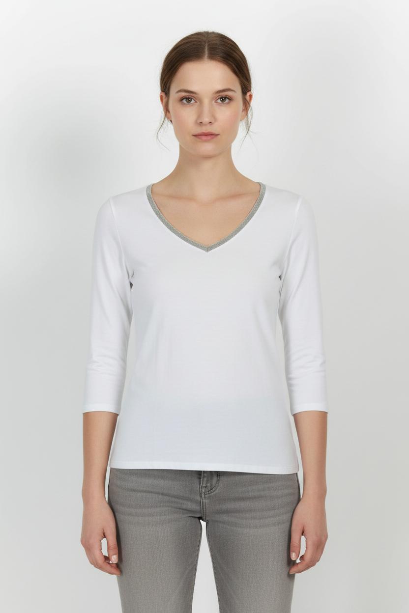 T-shirt Blanc - Taille XS/34 de la marque Sud express | PARAD83025 - Vendu par Paradigme - Image 1