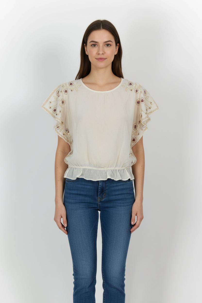 Blouse Beige - Taille S/36 de la marque Comptoir des Cotonniers | PARAD83031 - Vendu par Paradigme - Image 1