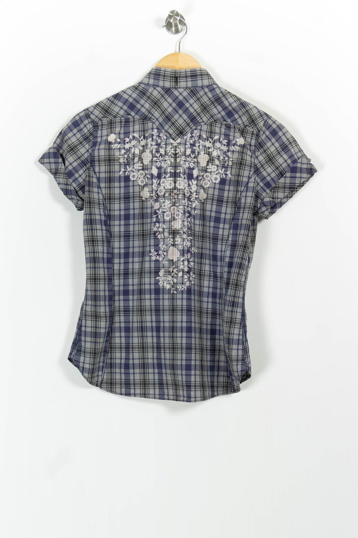 Chemise à Carreaux Bleue et Grise - Taille S/36 de la marque Levi's | PARAD83038 - Vendu par Paradigme - Image 4
