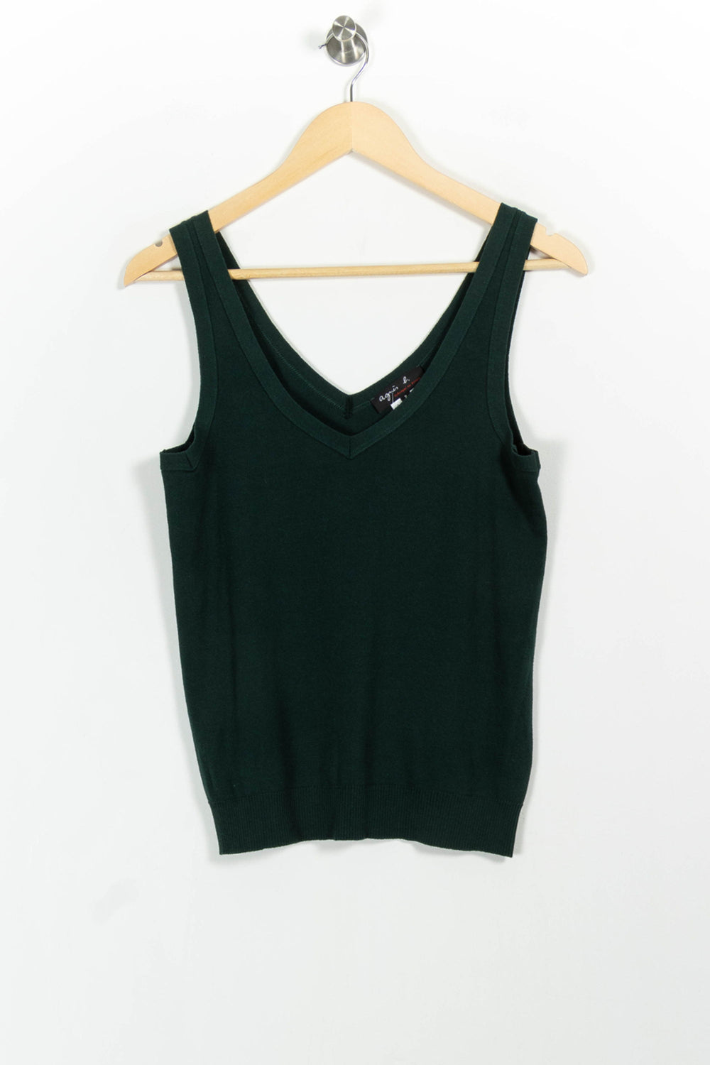 Débardeur Vert - Taille L/40 de la marque Agnès b. | PARAD83042 - Vendu par Paradigme - Image 2
